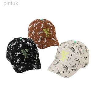 Ball Caps Doitbest Summer Boys Girls Cap Baseball dinozaur graffiti dziecięce czapki Słońce wiosna dzieci dzieci szczytowe czapki snapback gorras 24327