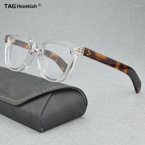 Solglasögon ramar tag hezekiah retro glas ramar män kvinnor vintage glasögon designer optisk myopi läser recept acetat fyrkant