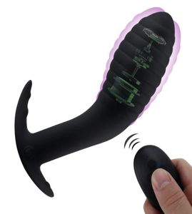 Yutong Controle Remoto Vibrador Anal Próstata Massageador Vibrador Butt Plug Carregamento USB 10 Padrão de Estimulação Silicone Ânus Natureza Toy2017821