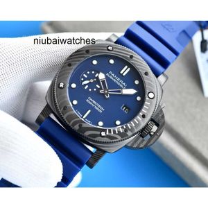 Zegarek designerski dla męskiego mechanicznego automatycznego ruchu Sapphire Mirror 47 mm gumowe opaski zegarkowe sportowe męskie zegarki