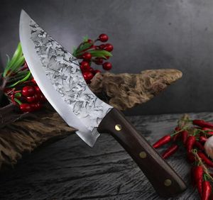 Wydajne nożem nożem Cleaver Japońskie nożem z wysokim węglowym stalą ręcznie robioną kuchenną nóż szef kuchni nożem noże