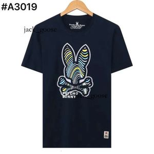 T-shirt da uomo Coniglio psicologico Coniglio Stampa Uomo Designer Teschio Coniglio Pazzo Coniglio psicologico Camicia girocollo di alta qualità Physcho Bunny Psyco Bunny 154