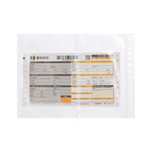 Covers 50pcs Plastic Self Sealing Transparent Bags A4 Invoice Paper 240*340mm with Bones Short Side Open Bag Transparent Courier Pocket