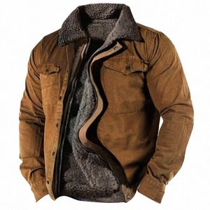 Männer Jacke Vintage Casual Winter Kleidung LG Sleeve Warme Verdickung Männliche Oberbekleidung Kleidung Fi Oversize Motorrad Mantel K8o3 #