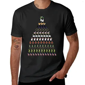 Herrtankstoppar 12 dagar av jul-t-shirt söta kläder överdimensionerade män roliga t skjortor