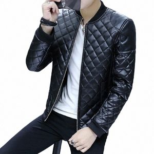 Krokodil Marke Lederjacke Männer Jugend koreanische Herbst Winter Jacken Mäntel Männer Casual Lederjacke trendige Herrenjacken n2o1 #