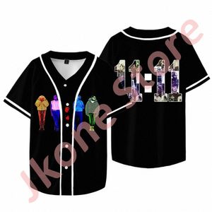 Крис Браун 11:11 Album Merch Бейсбольная куртка Рэпер Новый логотип Футболка для женщин и мужчин Fi Повседневные футболки с короткими рукавами M3lP #