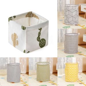 2024 Folding Dirty Laundry Basket 1 PC Kids Toys Organizer Waterproof Cotton Linen Large Capacity Clothes Storage Bag Laundry Basket