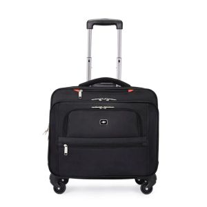 Ryggsäck 18 tum Oxford Man Small Business Roller Trolley Suitcase Kort resa Travel Bagage Handväska Laptop Bag Högkvalitativ stuga