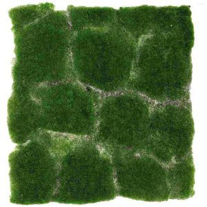 Decorative Flowers Artificial Small Green Turf Simulation Microlandscape Grass Pad DIY Plastic Lawn Mat Ornament