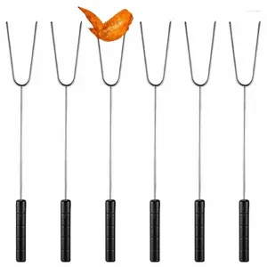 Вилки для гриля Вилка для гриля Удлиненная с зубцами Изоляционный инструмент для приготовления пищи в лагере Инструмент для резки жаркого