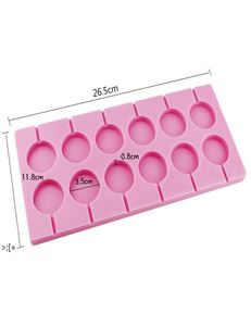silicone mold lollipop kid small gift 12 Holes with Sticks DIY KIT 3D Fondant Cake Round Shaped Chocolate BWB111576673618