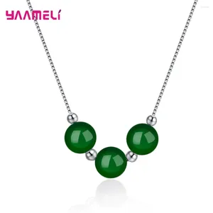 Correntes 925 Sterling Silver Trendy Ball Declaração Pingente Colar para Mulheres Meninas Amigo Presentes Moda Jóias Atacado