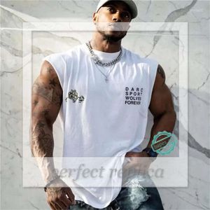 Men's T Shirts Summer Brand Men Gym Tank Tops Workout Fitness Bodybuilding Sleeveless Shirt Male Exercise Cotton Undershirt Sports Vest Top 663