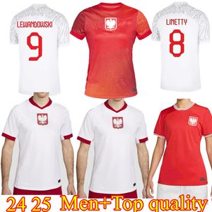 24 25 Nova Polônia Lewandowski Camisas de futebol Polonia 2024 KRYCHOWIAK GROSICKI Zielinski Milik Zalewski Szymanski Camisa de futebol polonês Homens crianças uniforme