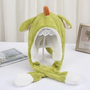 Berretti Dinosauro Simpatico cartone animato Cappello animale Inverno Caldo Orecchie Kawaii Salta su Pizzica l'artiglio