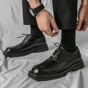 Casual Shoes Business Formal Black Leather Mens Fashion Dress Classic Korea Oxford for Men Zapatos Hombre