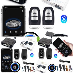 Evrensel Araba Uzaktan Başlat Durma Kiti Bluetooth Cep Telefonu Uygulama Kontrol Motoru Ateşleme Açma PKE Anahtarsız Giriş Araba Alarmı