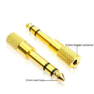 5PC 6.5mm To 3.5mm Adapter Jack Stereo Audio Adaptor for Microphone Headphone AUX Cable Gold Audio Adaptorfor headphone microphone jackfor headphone microphone jack