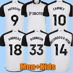 23 24 camisas de futebol Robinson Home 2023 2024 Andreas Football Kit Mitrovic Wilson Cairney Jersey Men Kids Set Uniforms