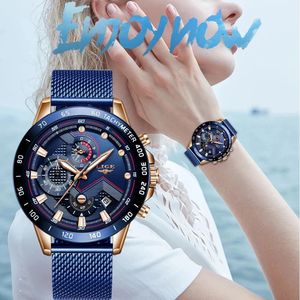 Lige Luxury Fashion Womens Watches防水カジュアルクォーツレディーウォッチフォーレディースレディースリストウォッチRelogio Feminino 240318