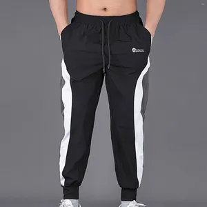 Männer Hosen Farbe Block Harem Hüfte Männer Jogging Mid-Taille Kordelzug Mann Casual Hosen Y2k Kleidung Taschen Pantalones Streetwear