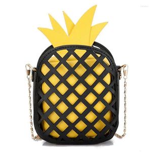 Borse a tracolla Borsa a tracolla piccola a forma di ananas di frutta carina per ragazze Adolescenti Borsa da donna per donna Borsa a tracolla