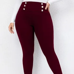 Kvinnors byxor 2024 Spring Summer Trousers Casual Lady Leggings Plus Size 5XL Female Capris Cotton European America Clothing KJ38