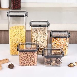 Storage Bottles Sealed Plastic Food Box Drying Jar With Lid Refrigerator Tank Container Candy Household Goods Kitchen Organizer