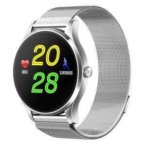 Cases Star 37 Smart Wrist Watch 1.22 tum IPS -skärm 300mAh Batteris pulssensor 4.0 Rostfritt stål Remsursur