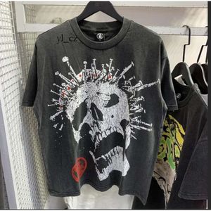 Дизайнерская рубашка Hellstar Shirt Мужские футболки Футболка с коротким рукавом Мужчины Женщины Высококачественная уличная одежда Хип-хоп Модная футболка Hell Star Hellstar Short 6735