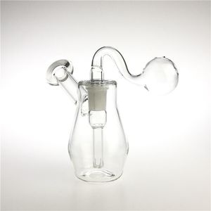 14 mm weiblicher Ölbrenner, Rauchwasserbong, 4,3 Zoll dick, Pyerx-Becherbongs zum Rauchen von Handwasserpfeifen mit 2 Stück Ölbrenner