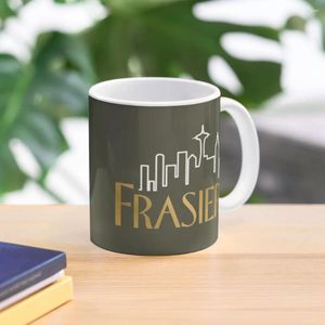 Кружки Frasier с ложкой, кофейная кружка, миксер, кавайные чашки, холодные и термостаканы для