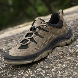 Casual Shoes High Quality Brand Thick Soled Men's Outdoor Hiking Wear-resistant Oxford Non Slip Free Delivery