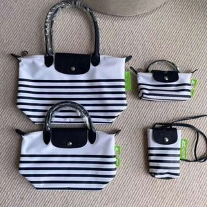 Handbag Store Wholesale Retail Toub04 Womens Bag Crossbody Fashion Versatile Navy Blue Stripe Handle Large Shoulder Short