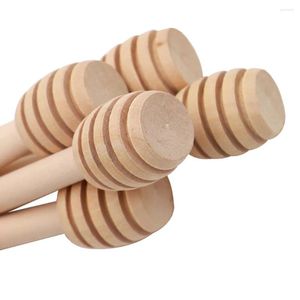 Spoons Wooden Honey Dipper Stick Stirrers Small Spoon Sticks Long Handle Wedding Party Favors For