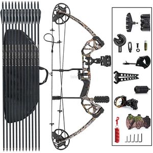 Bow Arrow Hunting Bow L1 Series Vuxen Compound Bow 1 Set 30-70 pund Archery Compound Bow Puls Bow Fishing Bow Shooting Hunt Accesso YQ240327