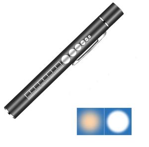 Professionell medicinsk praktisk penna ljus USB -uppladdningsbar mini -sjuksköterska ficklampa LED Torch Medical Penlight Lamp