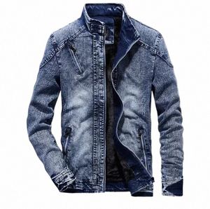 2024 Autumn and Winter Men's Denim Jackets Men's Fi Light Blue Printed Casual Shirts Denim Black Denim Jackets W3kk#