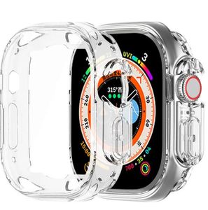 بالنسبة إلى Apple Smart Watches Ultra 8 Series 49mm 1.99 بوصة شاشة مختلطة ألوان لاسلكية شحن Silicagel Case Watch Watch Case