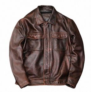 Großhandel. 100 % echte Lederjacke. Klassische lässige schwarze Herren-Rindsleder-Kleidung. Hochwertiger Ledermantel in Übergröße. Vatergeschenk v0qB #