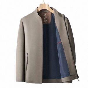 Top Grade Frühling und Herbst Männer Jacke 2023 Neue Fi Stehkragen Smart Casual Klassische Luxus Parkas Marke Oberbekleidung Mäntel W3LX #