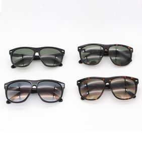 Высококачественные дизайнерские классические солнцезащитные очки для мужчин и женщин 4147 Очки в плановой оправе 60 мм со стеклянными линзами в футляре6890271