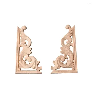 Party Decoration 1Pair Carved Corner Onlay Applique Frame Decor Furniture Craft Omålad