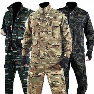 men's Set Spring And Autumn New Outdoor Work Clothes Wear-resistant And Anti Fouling Camoue Labor Protective Clothing 68cc#