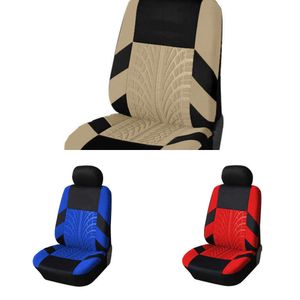 Update Breathable Car Seat Covers Full Set Tyre Track Embossed Auto Seat Covers Suit For Car Truck SUV Van Durable Polyester Material