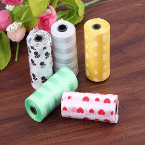 犬のキャリア10roll 150pcs糞バッグ猫トイレ用の分解性プラスチックペットバッグ清掃屋外廃棄物の掃除