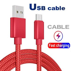 USB 케이블 유형 C 케이블 어댑터 데이터 동기화 금속 충전 전화 어댑터 두께 강력한 브레이드 마이크로 USB 케이블