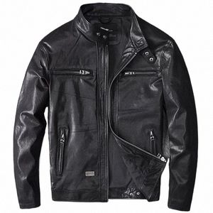 Tcyeek Frühling Herbst Echte Lederjacke Männer Streetweaar 100% Echte Schaffell Mantel Mann Moto Biker Vintage Lederjacken 2811 x0N2 #