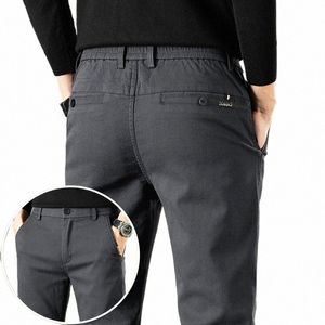 2023 Мужские осенние повседневные брюки-котты, эластичные прямые официальные брюки Fi, мужская брендовая одежда O4ry #